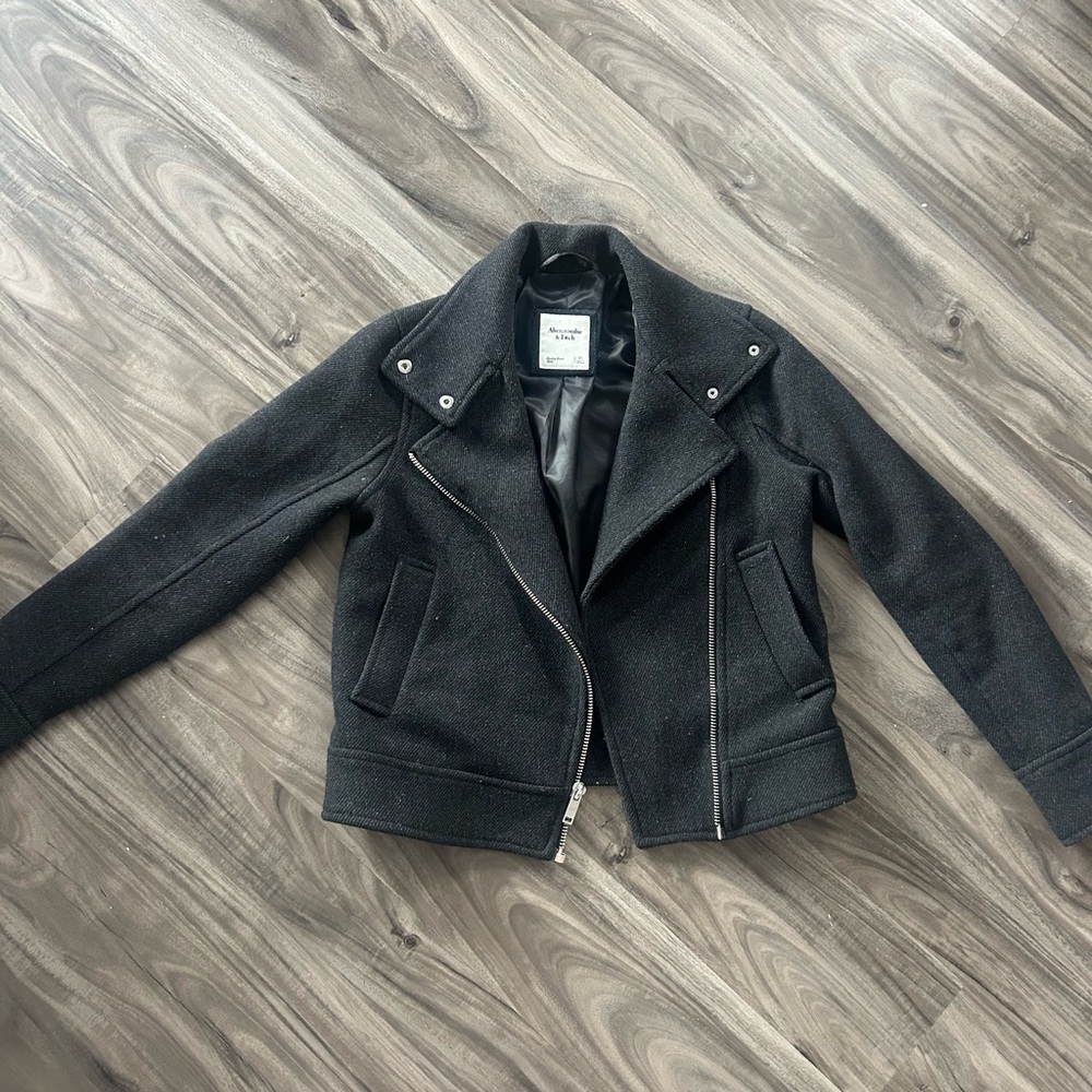 Abercrombie & Fitch Black Leather Jacket